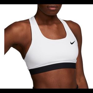 White Nike Swoosh Bra